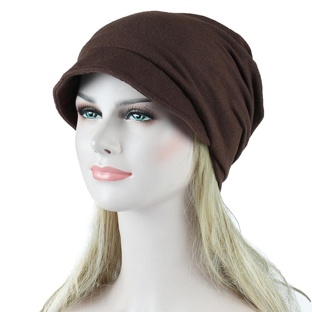 With Brim Brimmed Basin Hat Sun Protection Turban Hat Versatile Headwear Hats  Bald Confinement