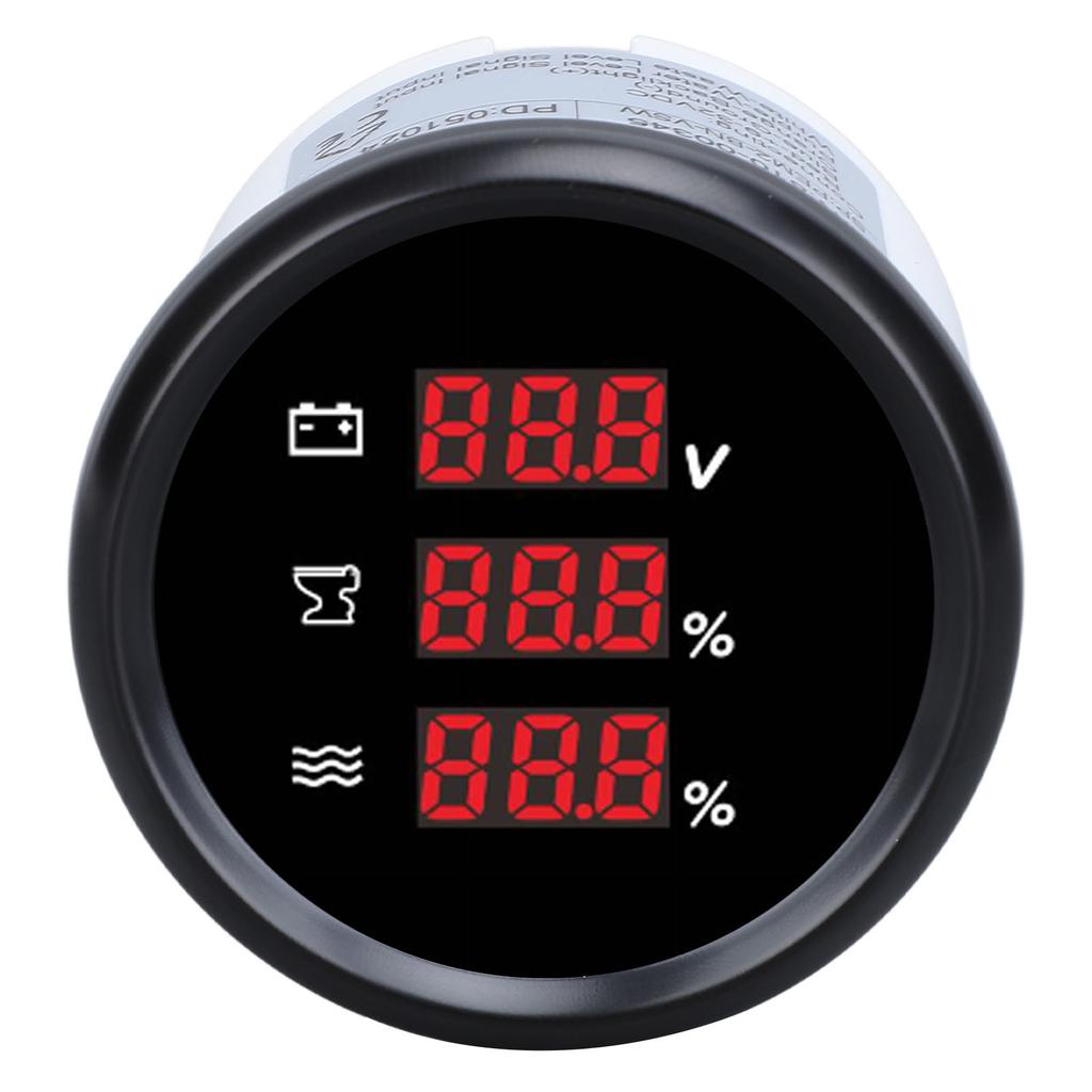 52mm Digital Voltage Sewage Water Level Gauge Waterproof Red Backlight Secure Connection Sewage Water Level Voltmeter