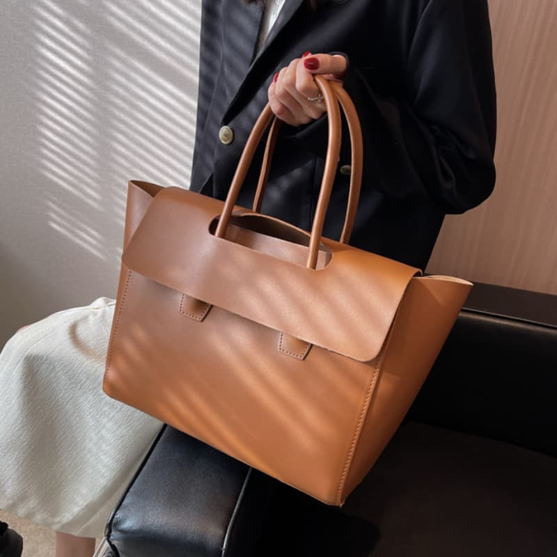 Nowa torebka o dużej pojemności, retro torba typu tote do dojazdów