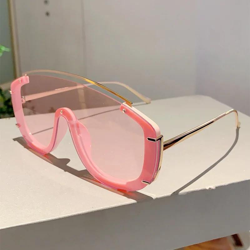 Oversized Vintage Sunglasses Women For Men Luxury Brand Designer Sun Glasses Steampunk Popular Hip Hop Rivet Eyeglass Uv400