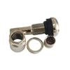 4 Pcs Tire Valve Bolt In Stem Tubeless Valve Stem Cap For Bbs Alloys Wheels Chrome Silver Metal Car