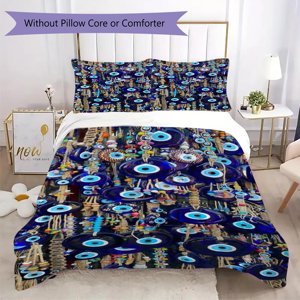 Mystic Eye Mandala Art Home Decoration Soft Printed Sofa Cover Blanket Bedding Down Pillowcase Duvet Cover Without Core A3