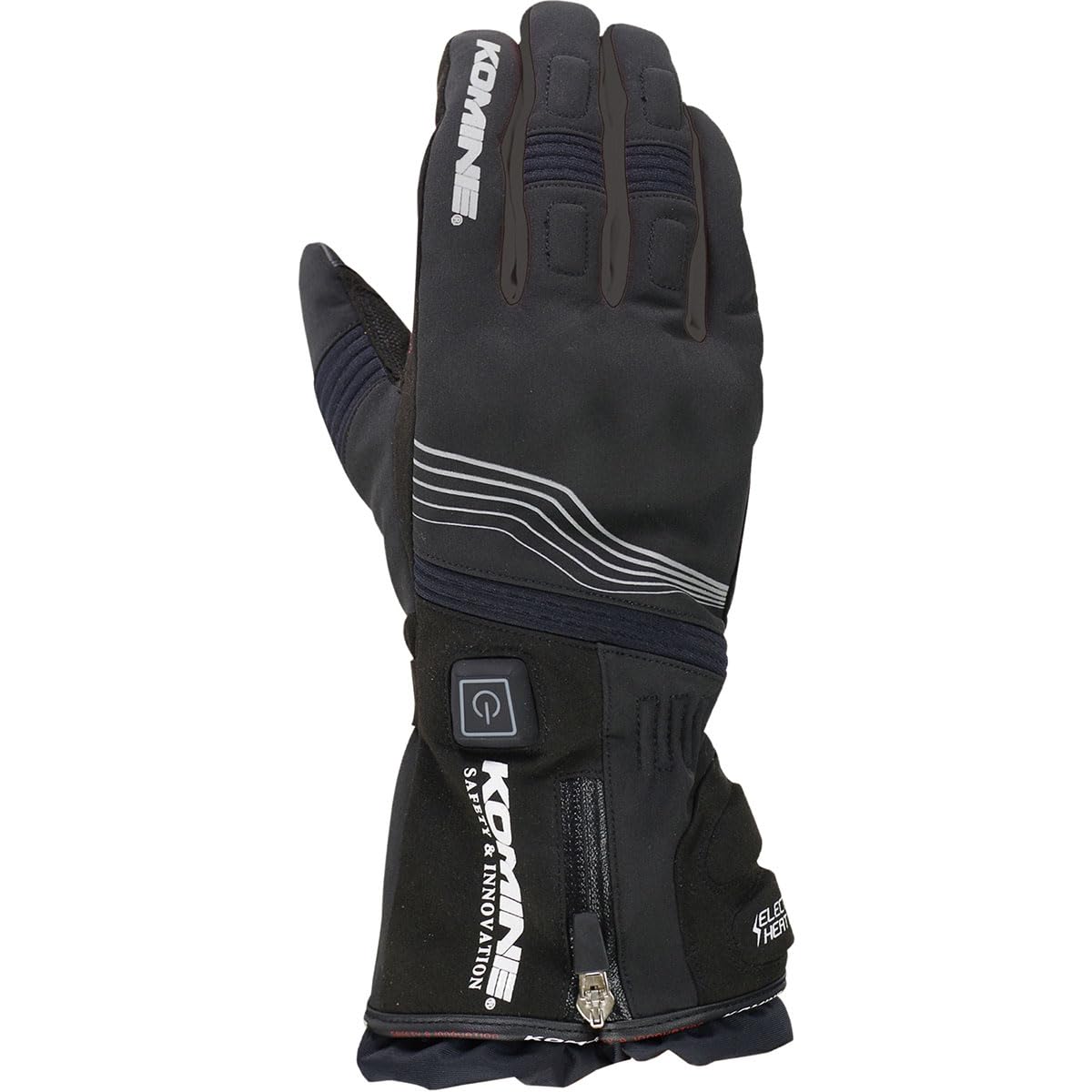 

KOMINE Protect Electric Motorcycle Carbon Stretch Electric for and Spring Gloves, 12V, Black, XL, EK-201 1128, Waterproof, Cold-Weather, Fiber, чёрный