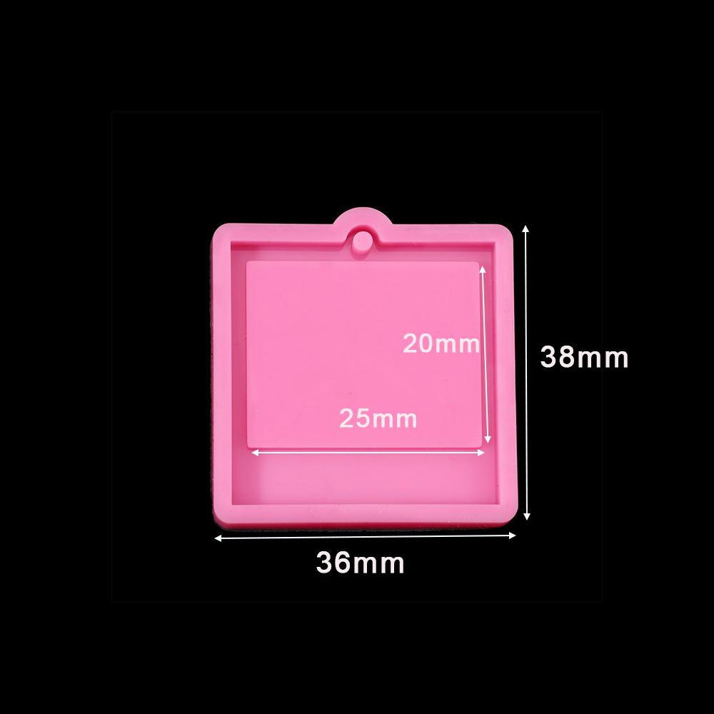 

Photo Frame Keychain Epoxy Resin Mold Dog Tag Pendant Silicone Mould for DIY Epoxy Resin Molds Crafts Jewelry Making Accessories
