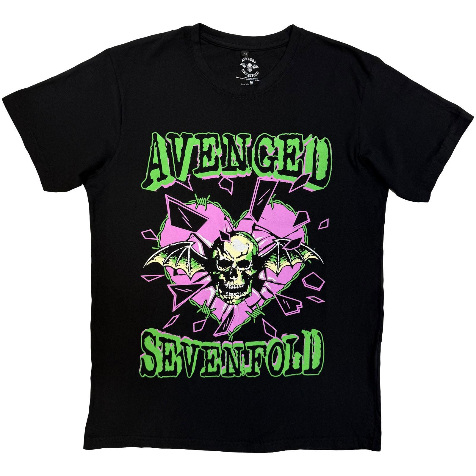 Men s Avenged Sevenfold Heart Break Vintage T-shirt Large Black XXL