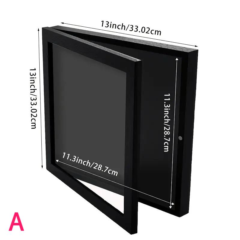 

Heavy-Duty Black Acrylic Display Case with Shadow Frame 2.54cm Deep Clear Trophy Showcase Box Sports Memorabilia Award Cabinet