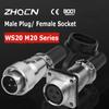 ZHQCN WS20 TQ/ZQF 2 3 4 5 6 7 9 12 Pin M20 Male Plug Female Socket Panel Mount Aviation Connector Cable Wire Power Cord Junction