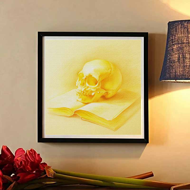 New Arrival 5D DIY Full Circle Diamond Painting "Yellow Skull and Book" Embroidery Cross Stitch Home Decor Gift