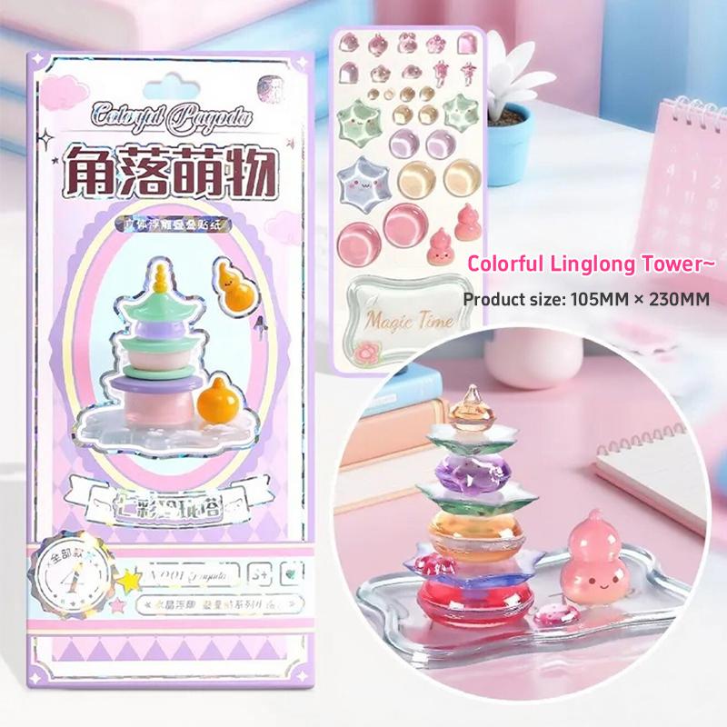 

3D Relief Folding Music Sticker Cute Cartoon Corner Decor Sticker Students Solid Sticker By Hand Diy For Notebook Computer Decor