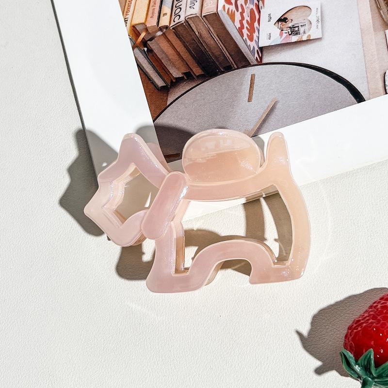 Jelly-colored Bow Back Head ClawLarge Hair Claw Updo Shark Clip Hair Accessory