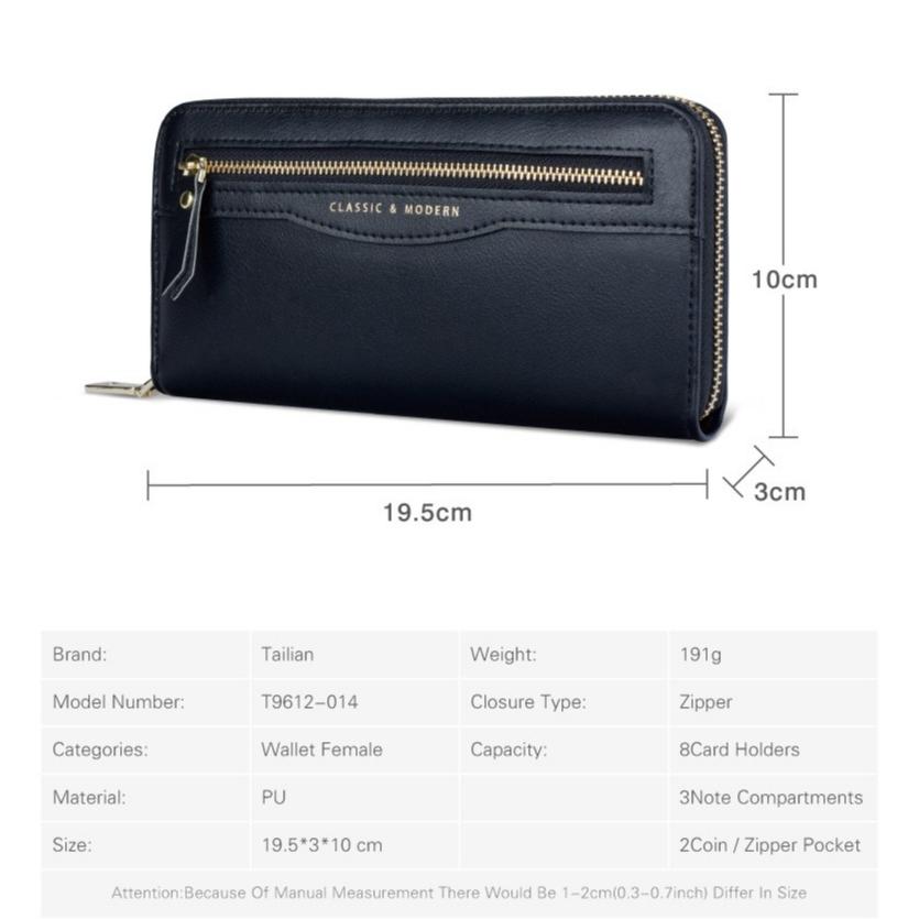 Leather Zip Wallet  Accordion Wallet