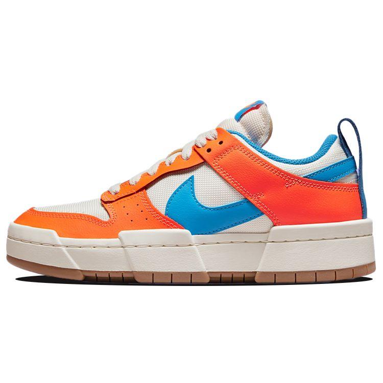Nike Dunk Low Disrupt Supa Women s Sail Light Photo Blue Total Orange Gum Medium Brown Casual Sneakers CK6654-104 EU 35.5