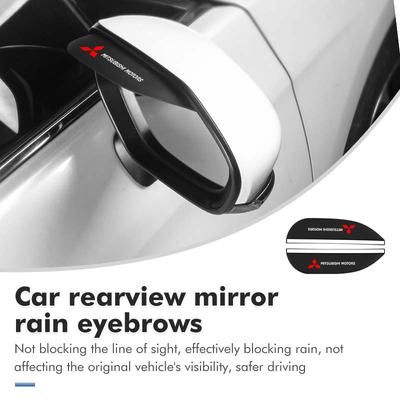 2pcs Car Rain Eyebrow Rearview Mirror Visor Shade Rain Cover Rear View Accessories For Outlander Lancer L200 ASX