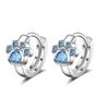 Cute Blue Cat Paw Print Zirconium Earrings - Korean Style (EH530)