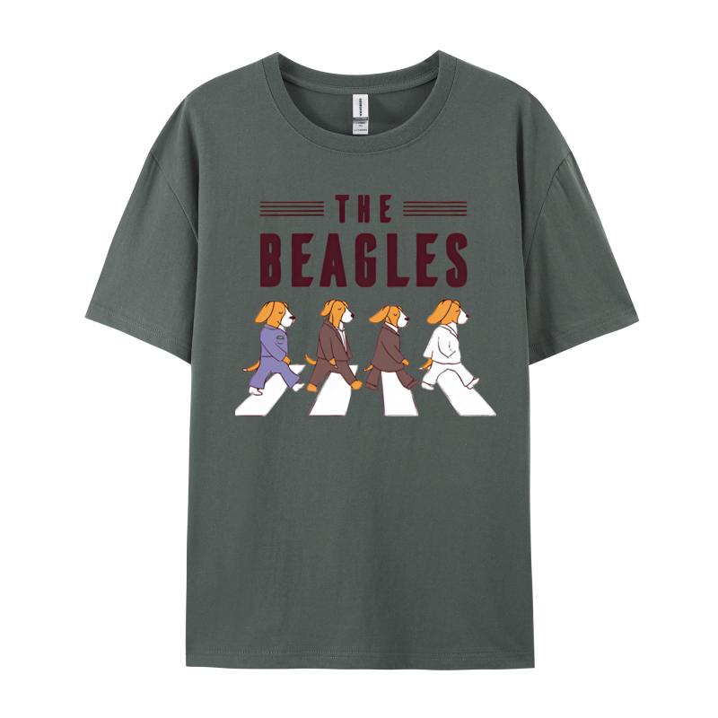 The Beagles Dog T-shirt Vintage Animals Lovers Retro Style TShirt 100% Cotton Breathable Cloth Tees Tops S разноцветный
