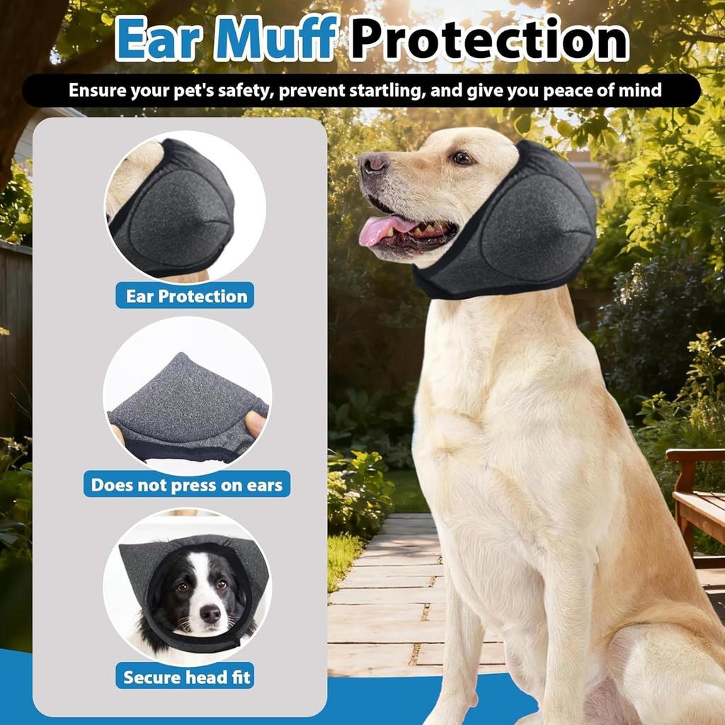 Dog Ear Protection Muffs Memory Foam Protector Dog Ear Protection For Noise For Small Large Breeds Bathing Swimming Resting