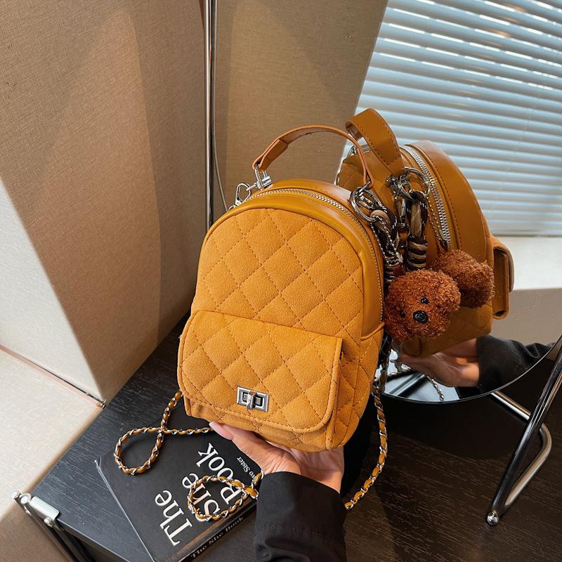 Autumn and winter retro backpack bag women's new diamond chain bag single shoulder crossbody small backpack