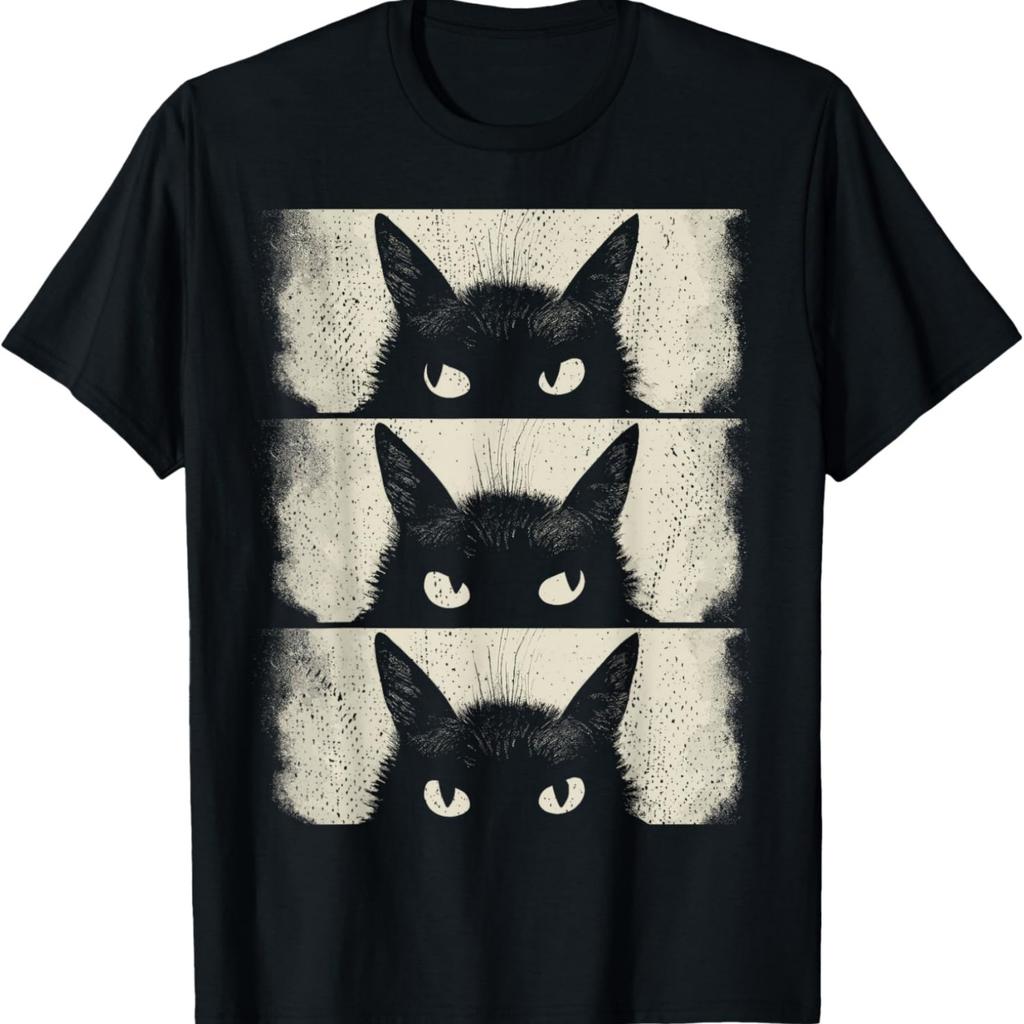 Cat Lover, Grumpy Black Kitten, Cat Mom, Cat Dad T-Shirt(3)