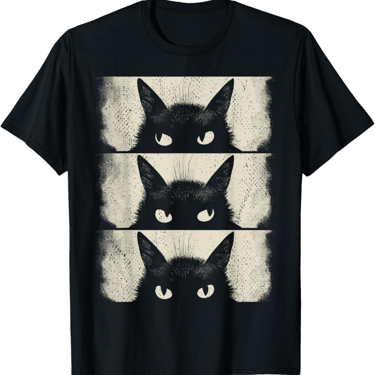 Cat Lover, Grumpy Black Kitten, Cat Mom, Cat Dad T-Shirt(3) S чёрный