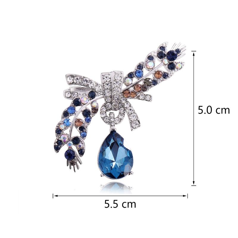 Waterdrop Wheat Brooches For Women Beautiful Flowers Plants Party Office Brooch Clothes Backpack Pins Gifts