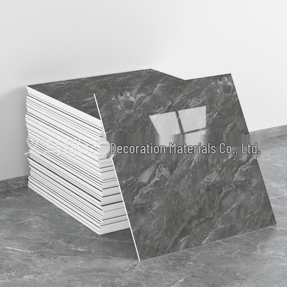 Self-Adhesive Pink Marble Wallpaper: Waterproof, Heat-Resistant Wall Sticker with Aluminum Plastic Panel