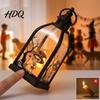 Halloween Decorations Candle Lantern, Decorative Spooky Witch Skeleton Pumpkin Tabletop Decoration Light for Haunted House, Front Porch, Gothic