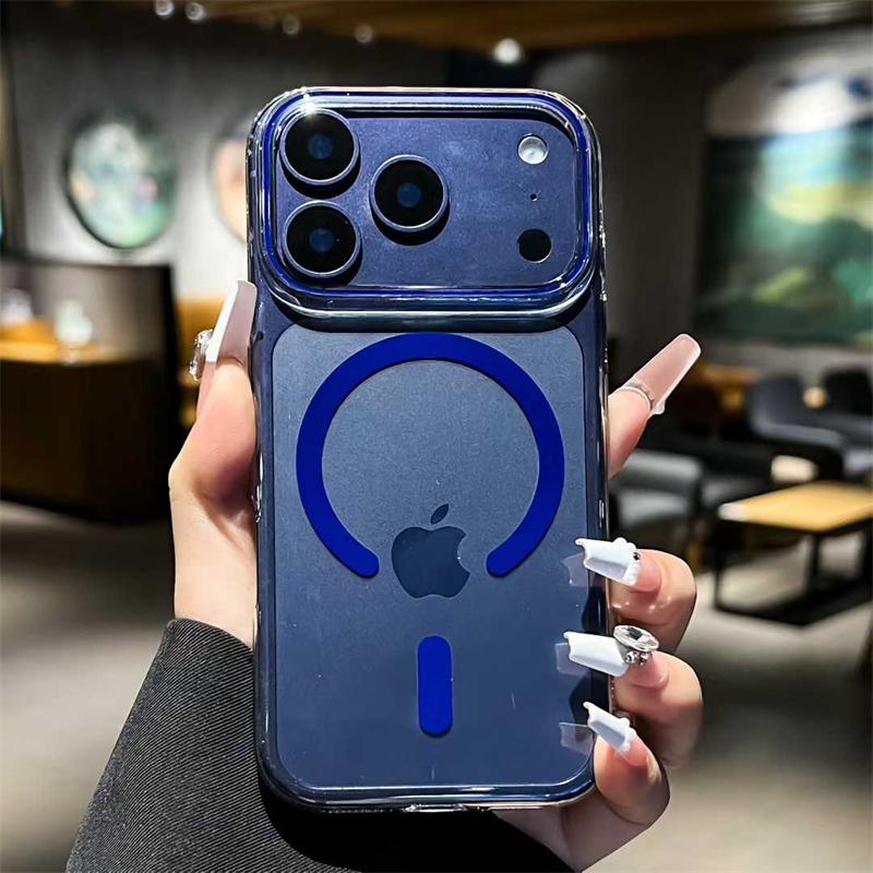 Transparente Ultradünne PC Magsafe Hülle für iPhone 17 16 15 14 Pro Max 17 Air Klar Candy Farbe Stoßfeste Hülle