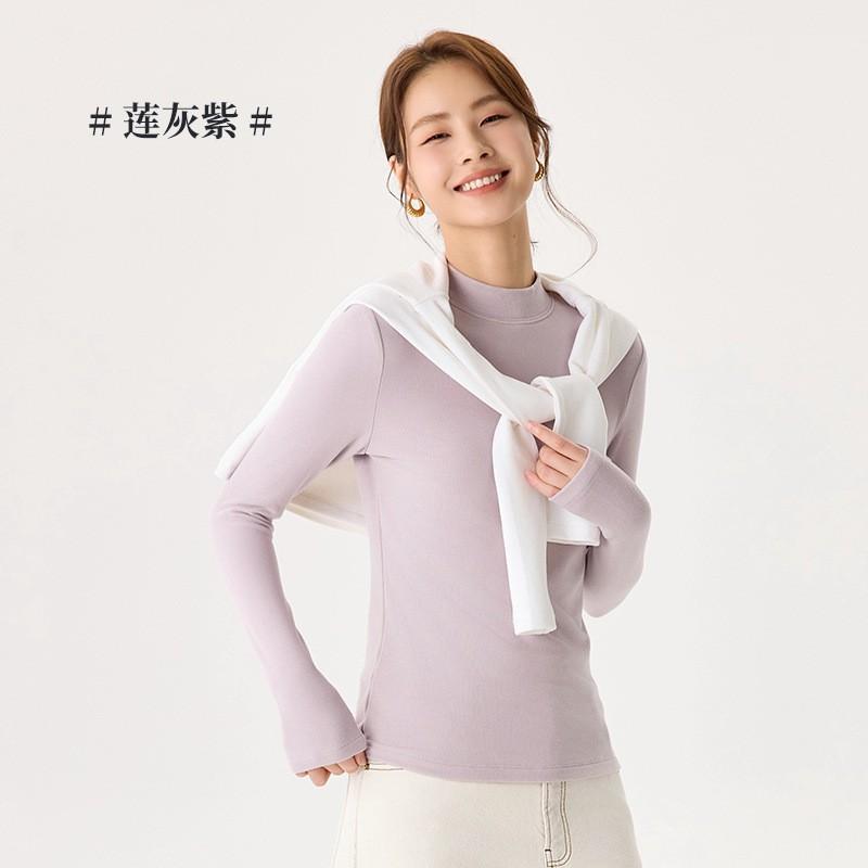 Womens Warm Half Turtleneck Thermal Base Layer Top Soft Stretch Long Sleeve Winter Tee