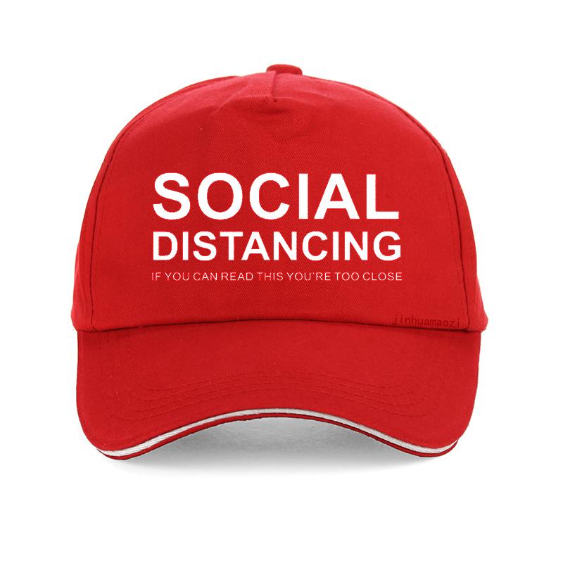 SOCIAL DISTANCING IF YOU CAN READ THIS YOU RE TOO CLOSE Letter Women Summer Baseball Cap adjustable snapback hat