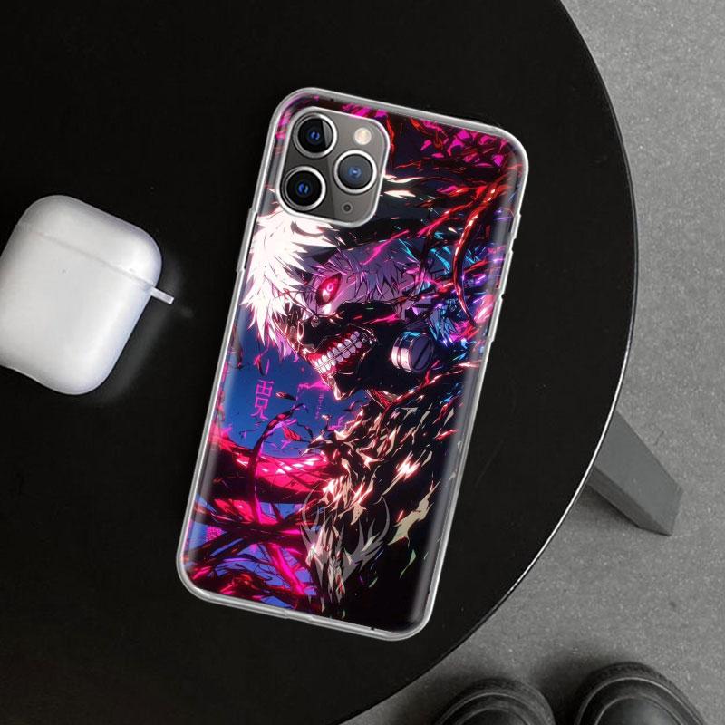 Ghoul Tokyo Kaneki Ken Phone Case Cover for iPhone 11 12 13 Mini 14 15 Plus 16 Pro Max 17 Air 7 8 + SE Art Customized Fundas 11
