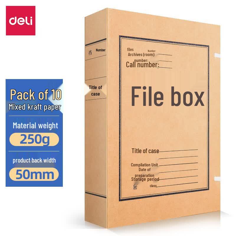 Deli 27045 Kraft File Box