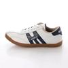 Mobus MUNSTER Sneakers for Men and Women, Genuine Leather, Sports, Casual, with Functional Insoles, Walking Shoes (WHITE/NAVY CROCO, Japanese Shoe Siz