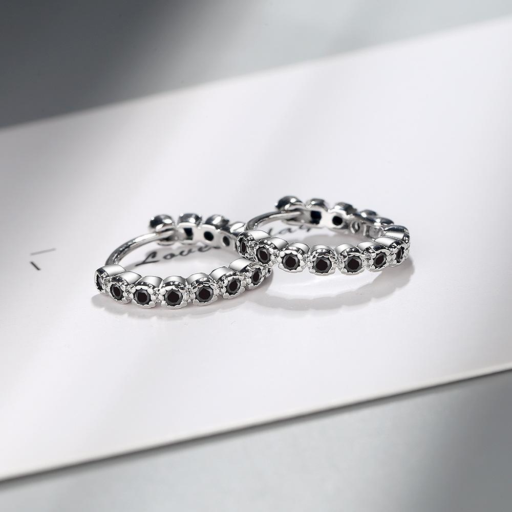 2026 Simple Temperament with Drill Ear Buckle Personalized Fashion Small Geometric Earrings Ear Buckle