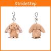 Ear Print Flower Rabbit Plush Keychain Animal Backpack Pendant Cartoon Kids Gift
