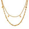 Yhpup Stylish Layered Chain Stainless Steel Necklace 18K Gold Plated Texture Waterproof Trendy Korean Thin Chain Jewelry Women