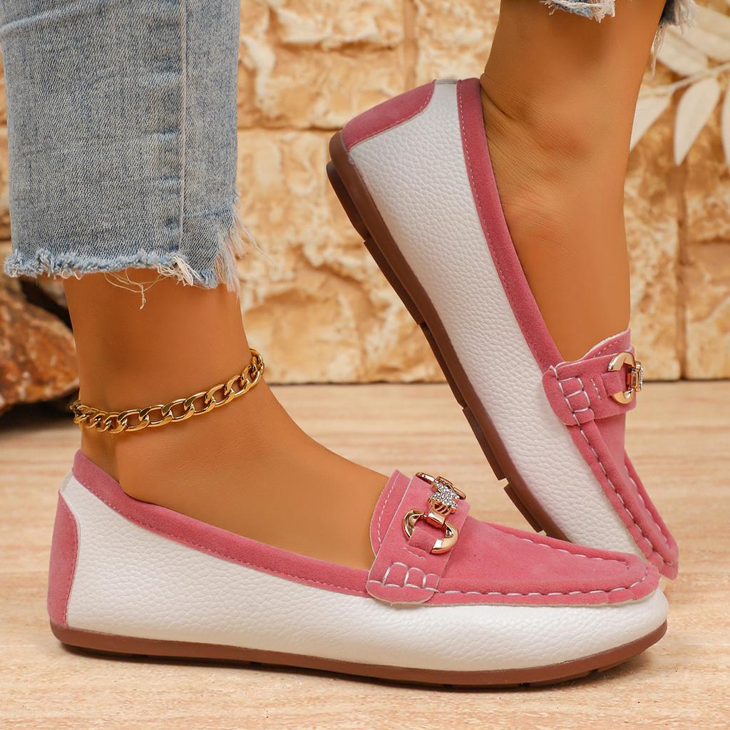 2025 New Large Size Loafers Women's Flat Heel Women's Single Shoes One Pedal Doudou Shoes Mom Shoes