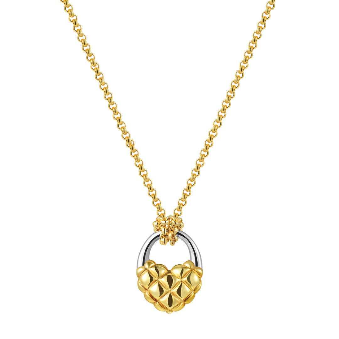 Light Luxury Love Titanium Steel Necklace Electroplated Gold Color-Preserving Cross Key Exquisite Light Luxury Decoration