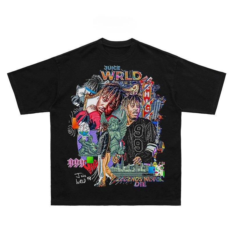 

2026 Summer New Design Juice WRLD HighQuality HipHop Street Comfortable Unisexs Women Roundneck Printed TShirt XL