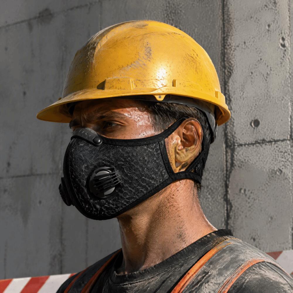 Ergonomik Spor Toz Geçirmez Maske Burun Klipsli Sıcak Nefes Alan Maske Filtreli Maske Yürüyüş Bisiklet
