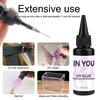 Tangle-Free UV Hair Extension Kit: 2X Faster Remover + 30g Glue & Spares for Invisible Extensions – Salon & Home Use