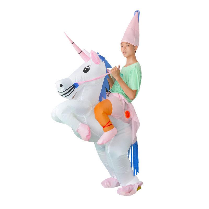 Costume gonfiabile unicorno, Costumi gonfiabili unicorno divertenti per feste di Natale e Halloween, Cartoni animati
