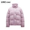Jinyujie Women's Y23801323 Short Printed 90% Duck Down Puffer Jacket