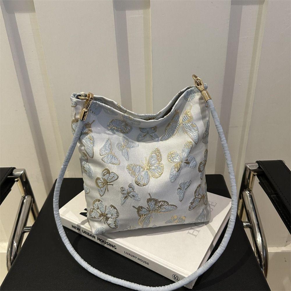 Bamboo Leaf Crossbody Bag Lightweight Chinese Style Handbag Cute Butterfly Shoulder Bag  Travel
