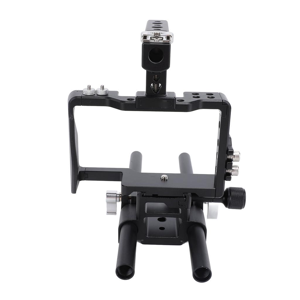 DSLR Rig Camera Cage with Matte Box Follow Focus Aluminum Alloy Camera Video Stabilizer Cage Kit for A6300 Photography