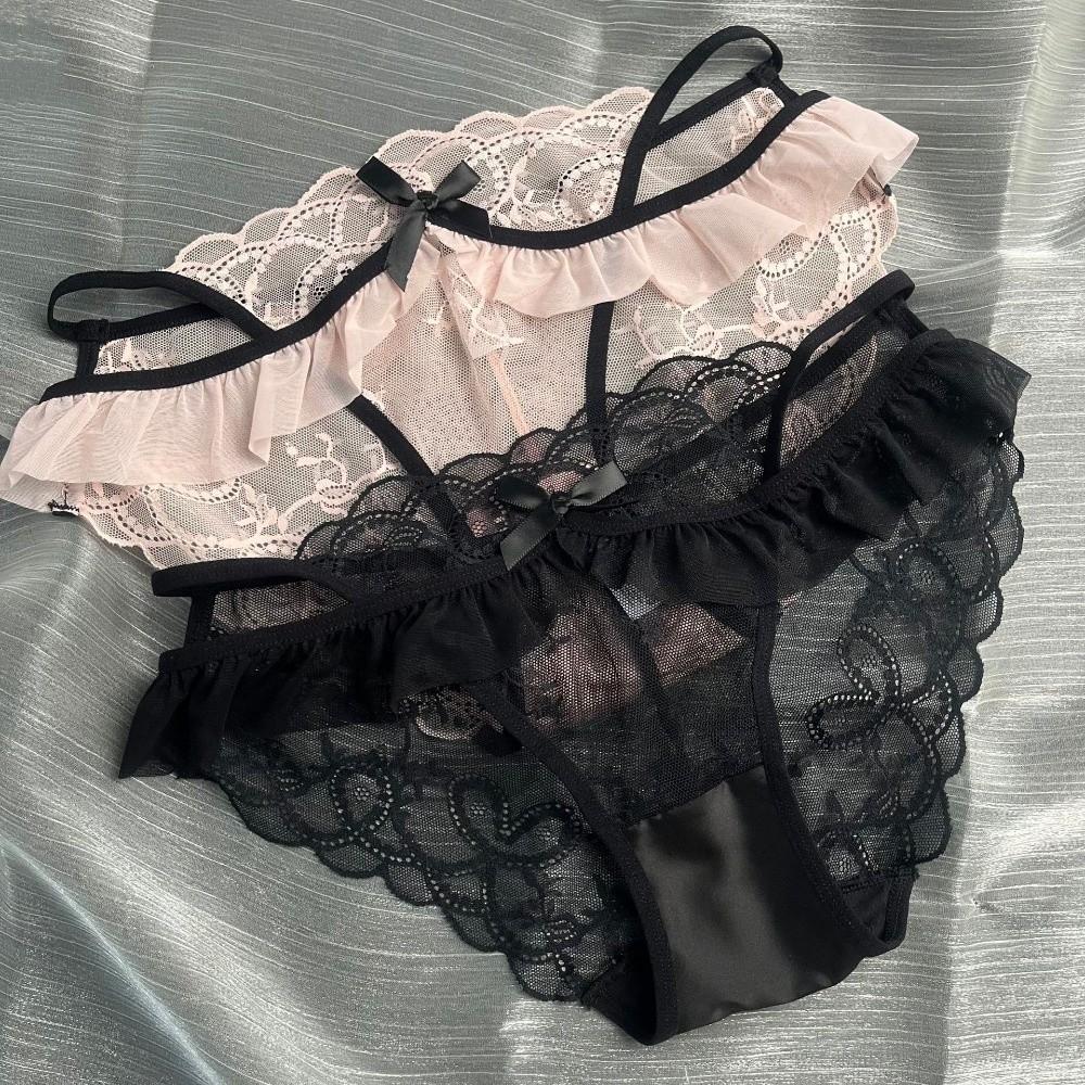 Lace Lace Flower Transparent Briefs Patchwork Underpants Breathable Female Lingerie Girl