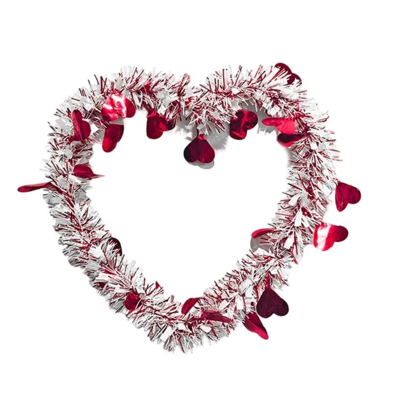

Plastic Valentine s Day Door Wreath for Dorms Apartments Decorative Garlands for Parties and Gatherings