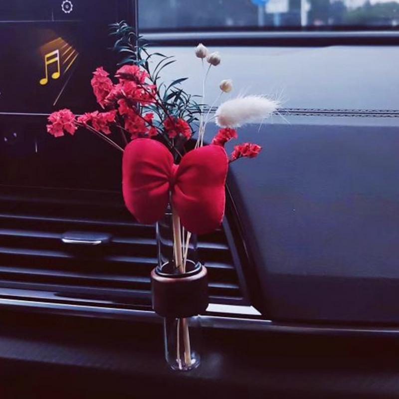 Car Vase Vent Clip Auto Glass Tube For Plants Decor Long-Lasting Anti-Slip Glass Freshener For Interior RVs Family Friends Plant