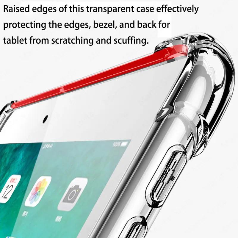 Silikon Stoßfest Transparentes TPU Case Für iPad Pro11 M4 2024 ipad10 9 8 7 Case pro12.9 Tablet Rückseite Für Air 5 4 3 pro13