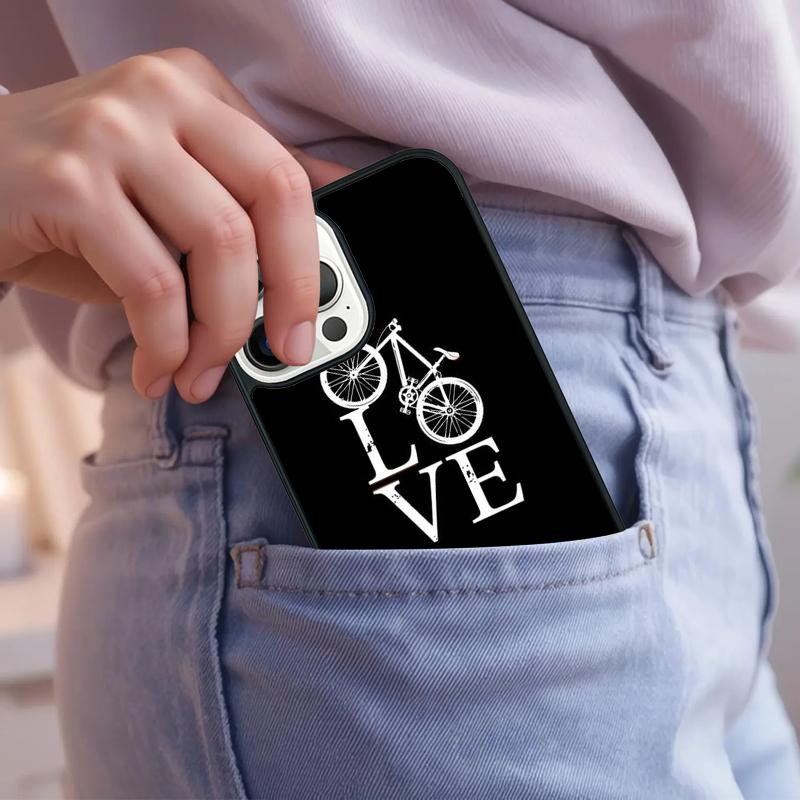 

Love Bike Bicycle Phone Case For iPhone 17 Air 15 16e 14 13 Pro Max Coque 12 11 Pro Max PLUS cover iPhone 11pro