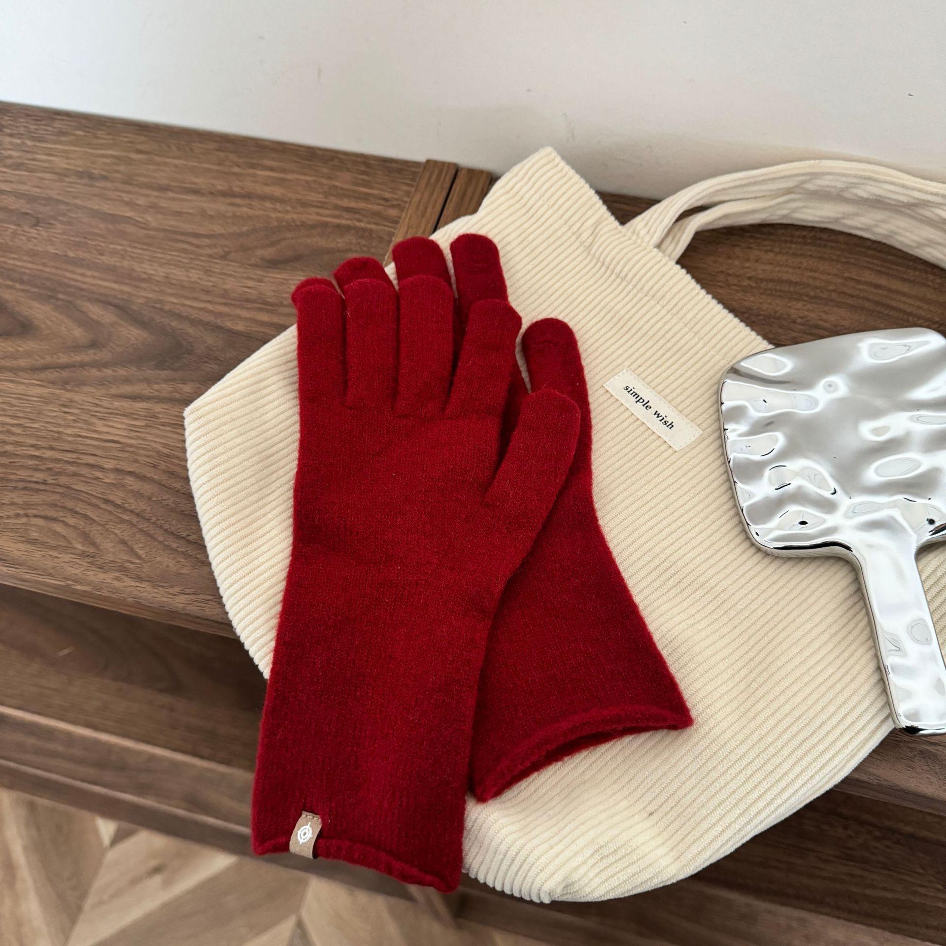 

BrandNew Wool blend Knitted Gloves for FallSeason Keep Warm In ColdSeason and Touch Screen Strong Strong Strong